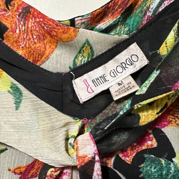 Anne Giorgio fully lined Flowing styled floral Dress size Med - Picture 7 of 10